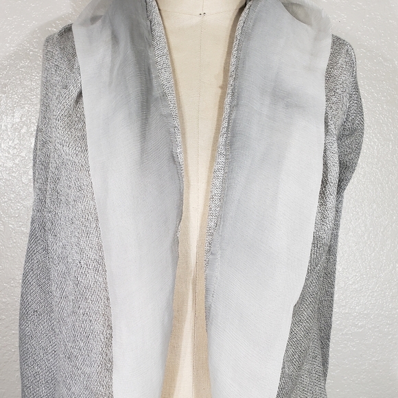 Viviana Uchitel Silk Lapel Cotton Knit Cardigan - Picture 3 of 7